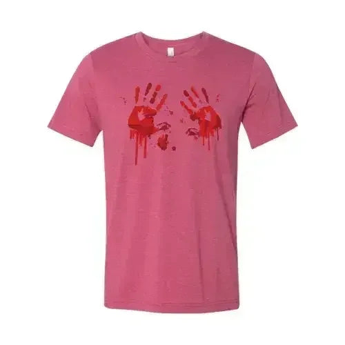 Bloody Hand Prints T-shirt | Classic Unisex Bella Canvas Tee - SJB-DIAMOND ELITES