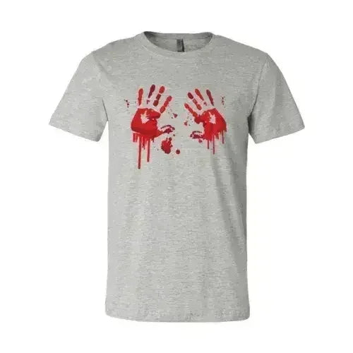 Bloody Hand Prints T-shirt | Classic Unisex Bella Canvas Tee - SJB-DIAMOND ELITES