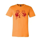 Bloody Hand Prints T-shirt | Classic Unisex Bella Canvas Tee - SJB-DIAMOND ELITES