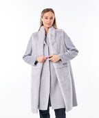 Genuine Mink Fur Virgin Wool Coat Plus Vest - SJB-DIAMOND ELITES