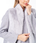 Genuine Mink Fur Virgin Wool Coat Plus Vest - SJB-DIAMOND ELITES
