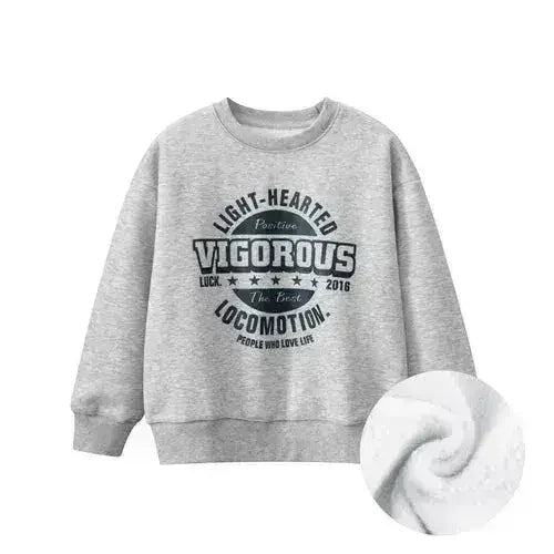 Arrival Fleece-lined Pullover Hoodie with Letter Design for Big Boys - SJB-DIAMOND ELITES