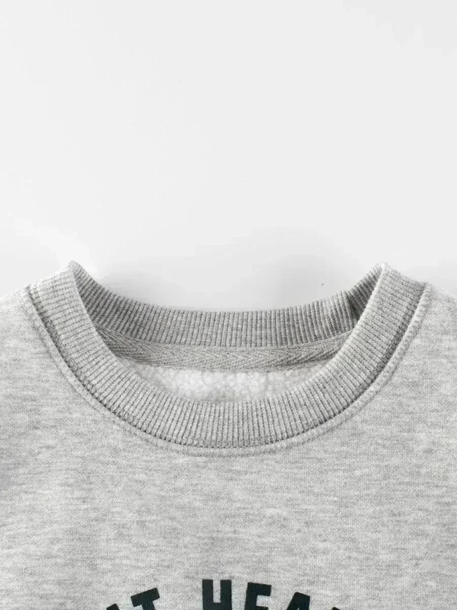 Arrival Fleece-lined Pullover Hoodie with Letter Design for Big Boys - SJB-DIAMOND ELITES