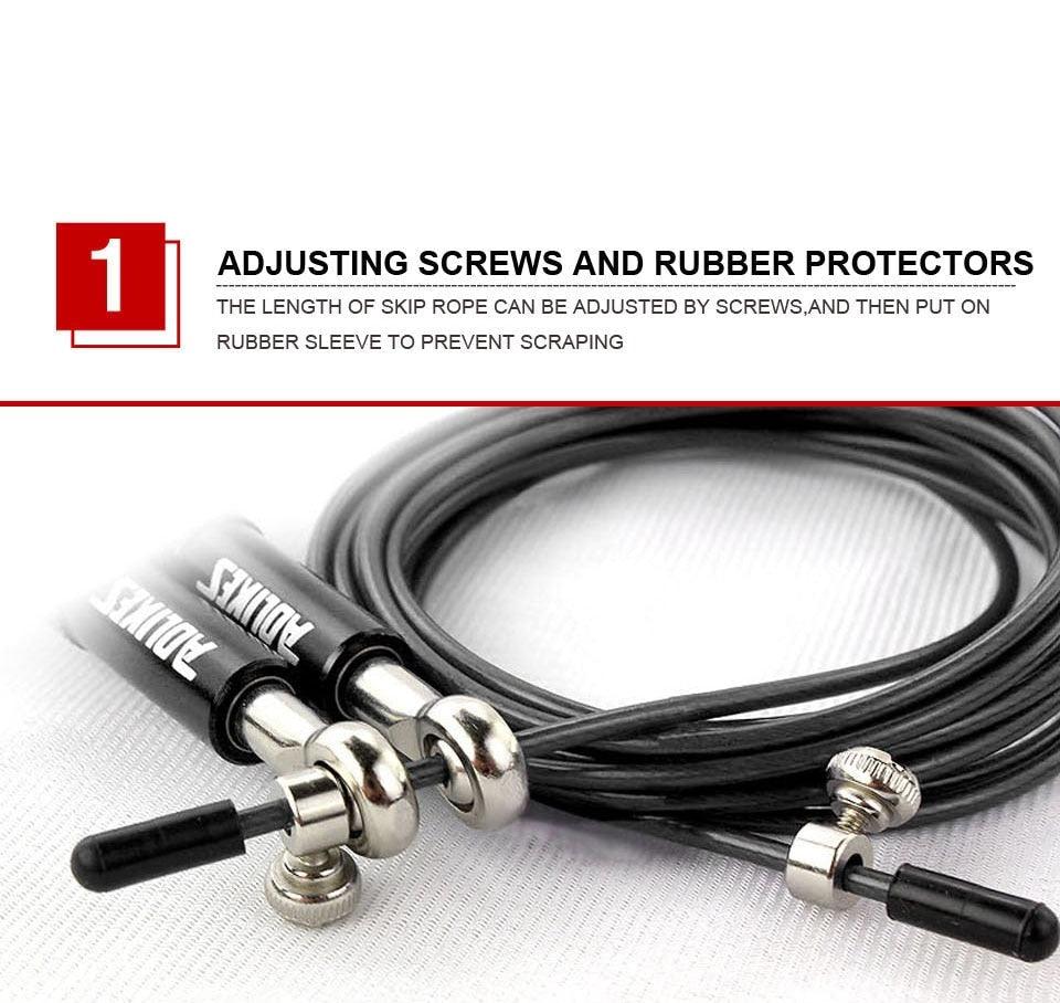 Professional 3 in 1 Skipping Rope Speed Jump Rope For Fitness Skip Workout Training Tangle Free Skipping Rope Adjustable Length Outdoor Jumping Ropes With Carrying Bag Spare Cable Stevvex