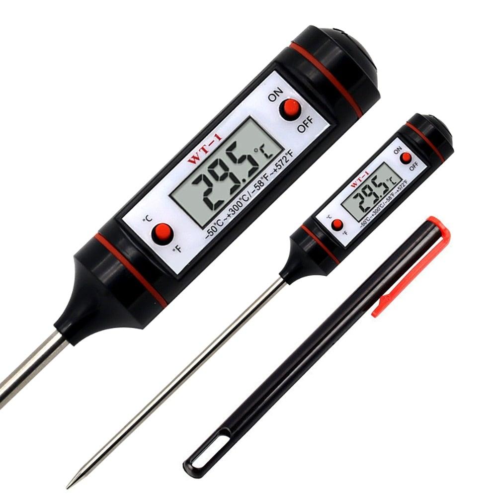 Professional Digital Kitchen Thermometer Barbecue Water Oil Digital Candy Candle Thermometer Cooking Kitchen BBQ Grill Thermometer Probe Instant Read Thermometer for Liquids  Meat Food Thermometers 304 Stainless Steel Probe Tools Stevvex
