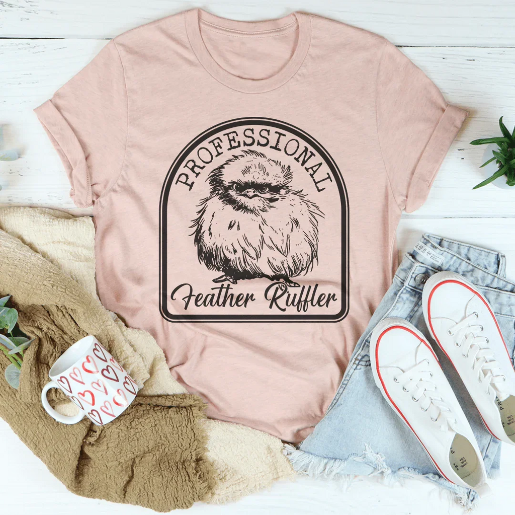 Professional Feather Ruffler Tee Peachy Sunday