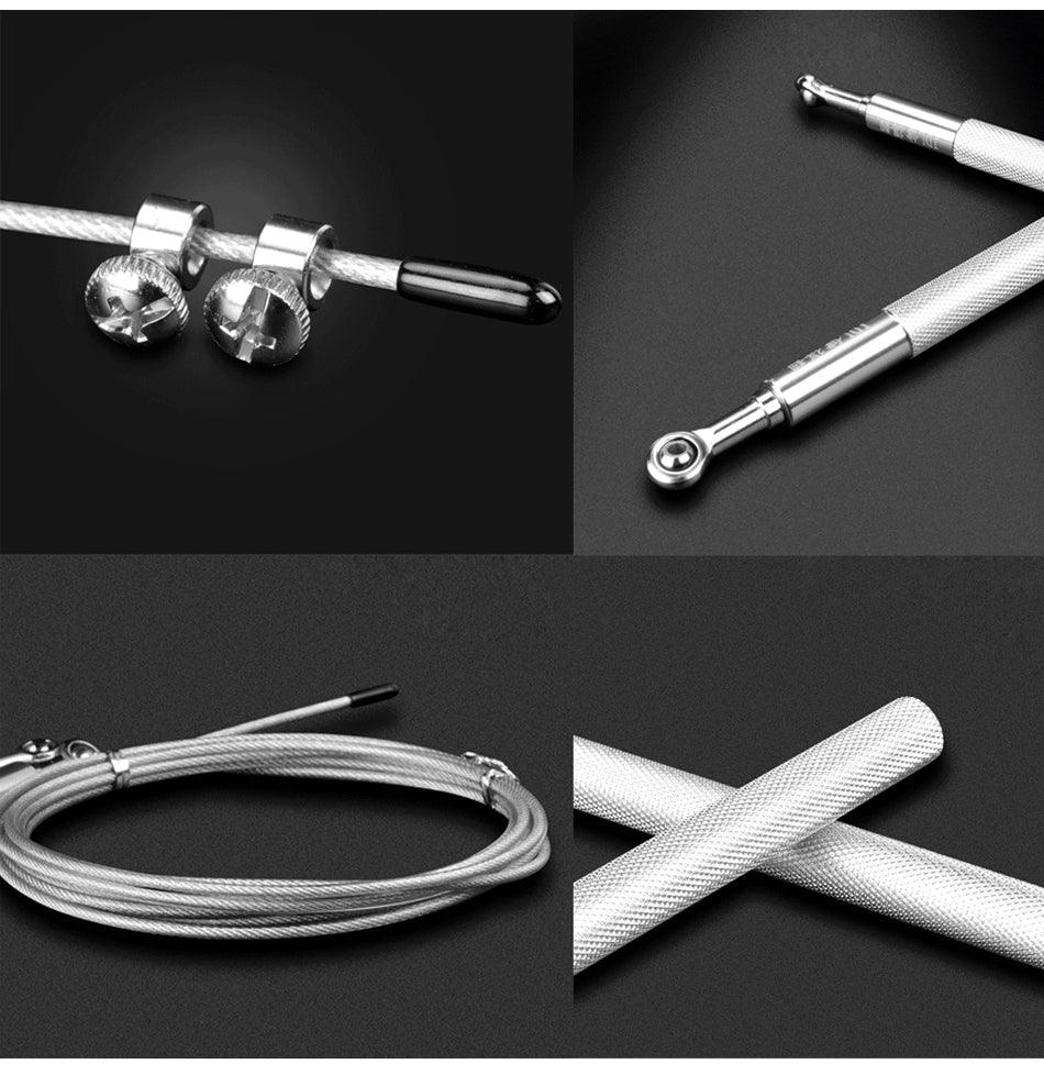 Professional Jump Rope Speed Skipping For Fitness Workout Training Flexible Jump Ropes For Fitness Quite Skipping Rope With Bearing Aluminum Alloy Handle And Carrying Bag Stevvex