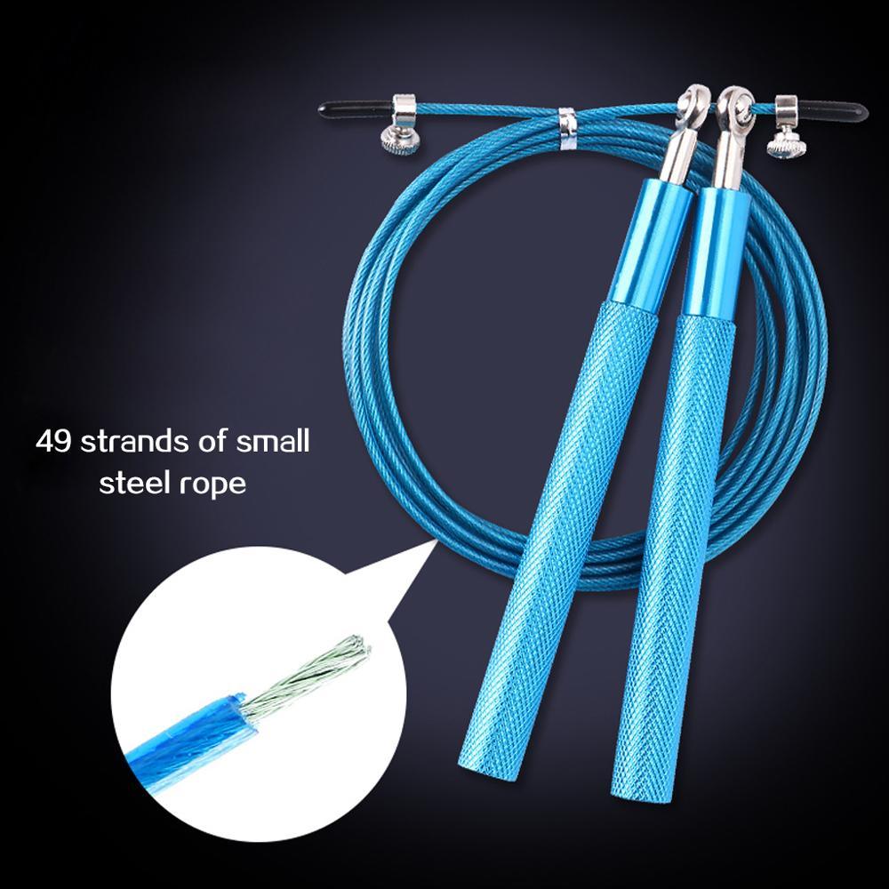 Professional Jump Rope Speed Skipping For Fitness Workout Training Flexible Jump Ropes For Fitness Quite Skipping Rope With Bearing Aluminum Alloy Handle And Carrying Bag Stevvex