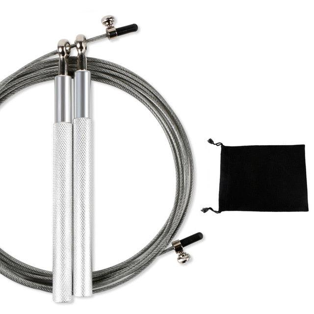 Professional Jump Rope Speed Skipping For Fitness Workout Training Flexible Jump Ropes For Fitness Quite Skipping Rope With Bearing Aluminum Alloy Handle And Carrying Bag Stevvex