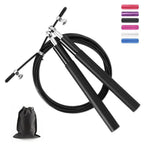 Professional Jump Rope Speed Skipping For Fitness Workout Training Flexible Jump Ropes For Fitness Quite Skipping Rope With Bearing Aluminum Alloy Handle And Carrying Bag Stevvex
