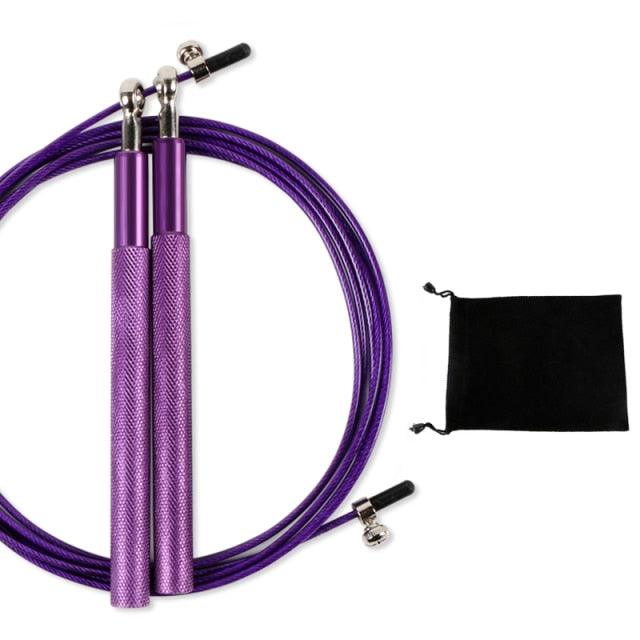 Professional Jump Rope Speed Skipping For Fitness Workout Training Flexible Jump Ropes For Fitness Quite Skipping Rope With Bearing Aluminum Alloy Handle And Carrying Bag Stevvex