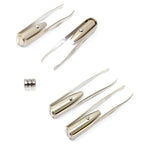 Professional Stainless Steel LED Hair Removal Lightweight Eyebrow Tweezers Makeup Tool With Battery Stevvex