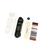 Professional Waterproof Digital Food Thermometer Pyrometer with Folding Foldable Probe Waterproof Digital Instant Read Meat Thermometer with 4.6” Folding Probe Backlight & Calibration Function for Cooking Food Candy BBQ Grill for Kitchen Food Cooking Stevvex