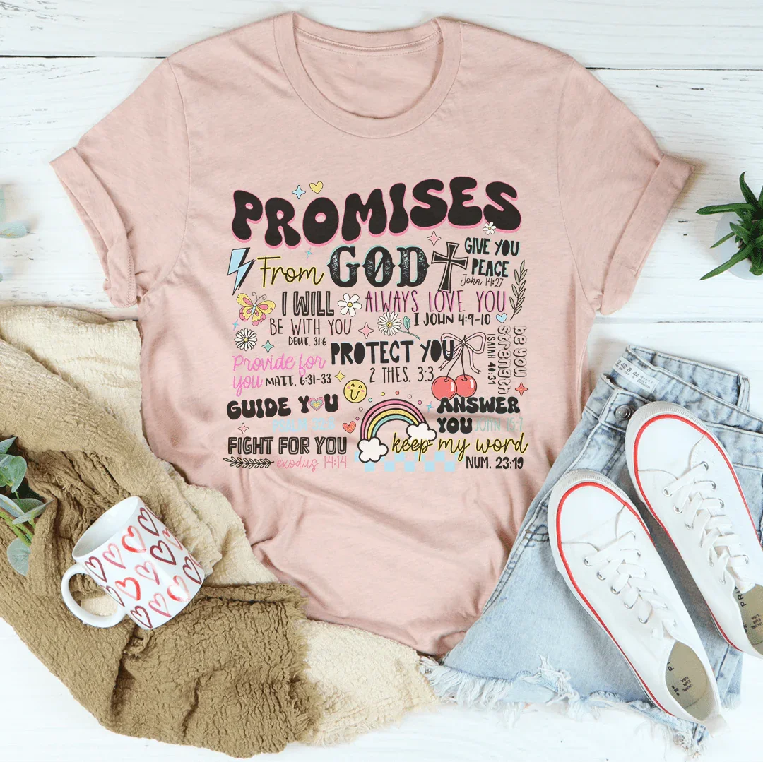 Promises From God Tee Peachy Sunday