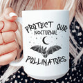 Protect Our Nocturnal Pollinators Ceramic Mug 15 oz Peachy Sunday