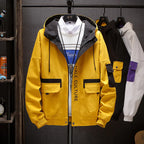 Men's Hooded Work Jacket, Utility Outerwear Jacket Pi-Mart