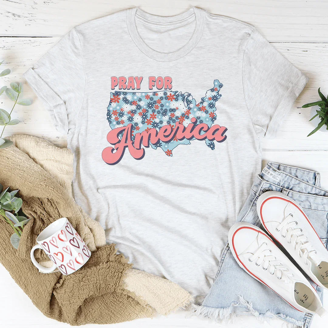 Pray For America Tee Peachy Sunday