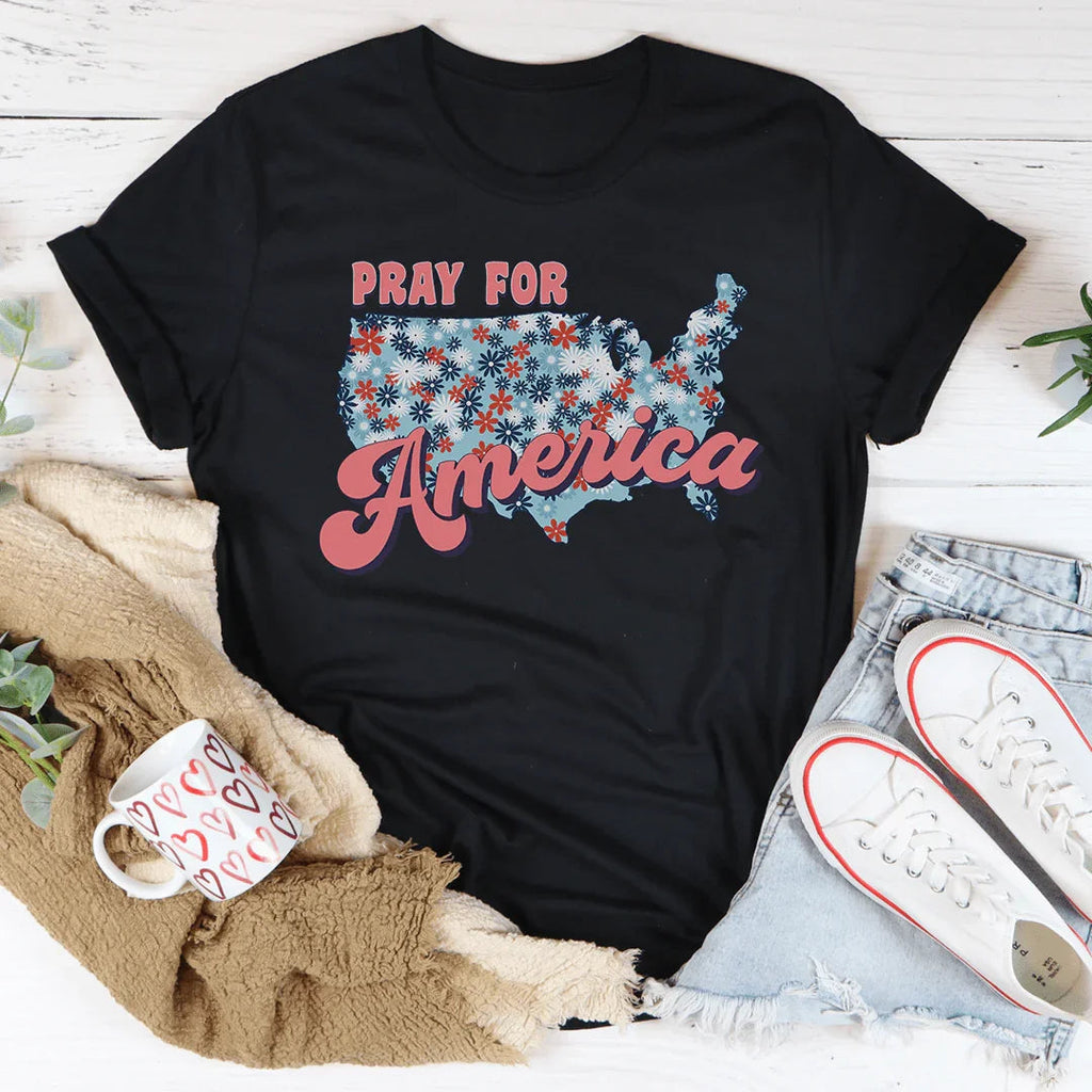 Pray For America Tee Peachy Sunday