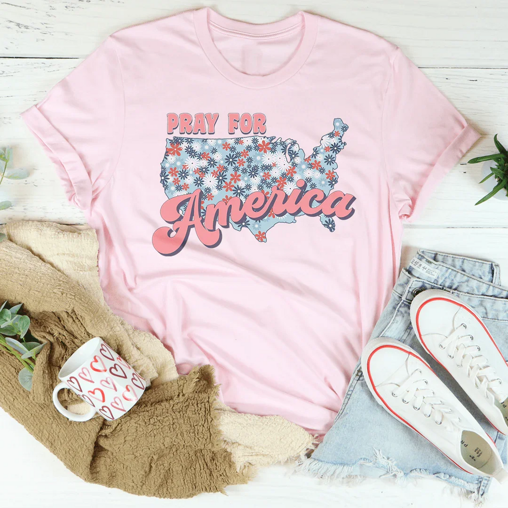 Pray For America Tee Peachy Sunday