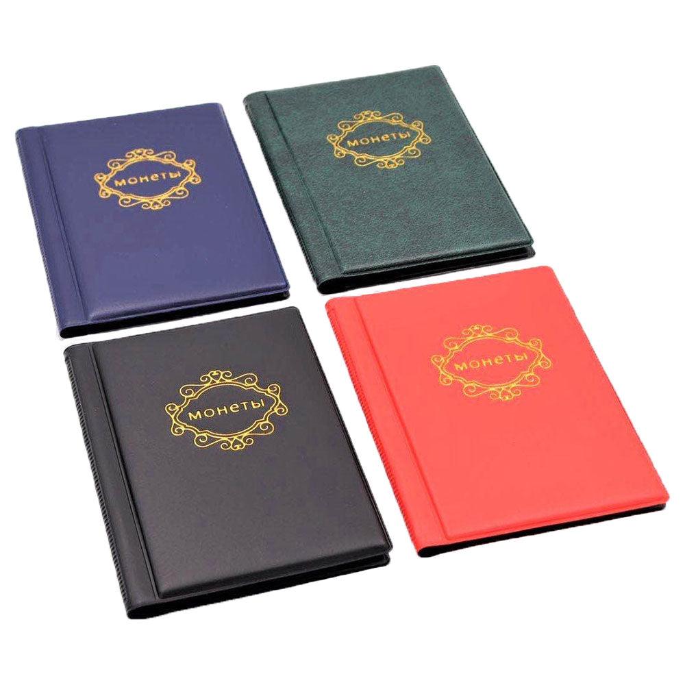 PU Leather Coin Album 10 Pages 120 Pockets Coin Album For Coins Pockets Commemorative Coin, Medallions Badges Collection Book Gifts For Friends And Coin Collectors Stevvex