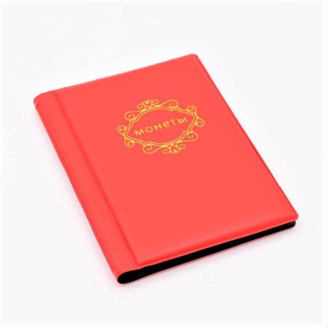 PU Leather Coin Album 10 Pages 120 Pockets Coin Album For Coins Pockets Commemorative Coin, Medallions Badges Collection Book Gifts For Friends And Coin Collectors Stevvex