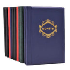 PU Leather Coin Album 10 Pages 120 Pockets Coin Album For Coins Pockets Commemorative Coin, Medallions Badges Collection Book Gifts For Friends And Coin Collectors Stevvex