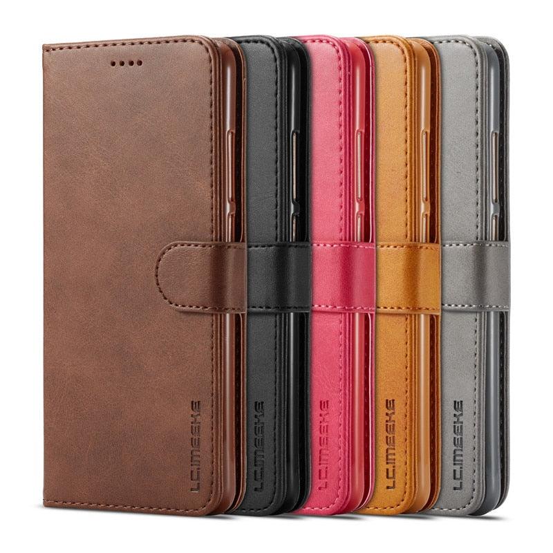 PU Leather Cover with RFID Blocking Card Holder Magnetic Clasp Folio Case For Xiaomi Redmi Note 5 Case Leather Wallet Luxury Cover Redmi Note 5 Pro 10 Pro 10s 9S 9 8 7 4 9T 10 5G 11 Case Flip Cover Stevvex