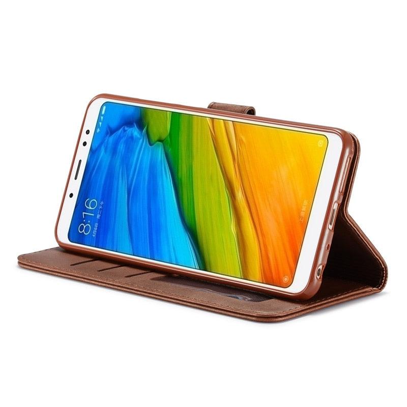 PU Leather Cover with RFID Blocking Card Holder Magnetic Clasp Folio Case For Xiaomi Redmi Note 5 Case Leather Wallet Luxury Cover Redmi Note 5 Pro 10 Pro 10s 9S 9 8 7 4 9T 10 5G 11 Case Flip Cover Stevvex