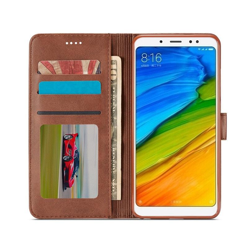 PU Leather Cover with RFID Blocking Card Holder Magnetic Clasp Folio Case For Xiaomi Redmi Note 5 Case Leather Wallet Luxury Cover Redmi Note 5 Pro 10 Pro 10s 9S 9 8 7 4 9T 10 5G 11 Case Flip Cover Stevvex