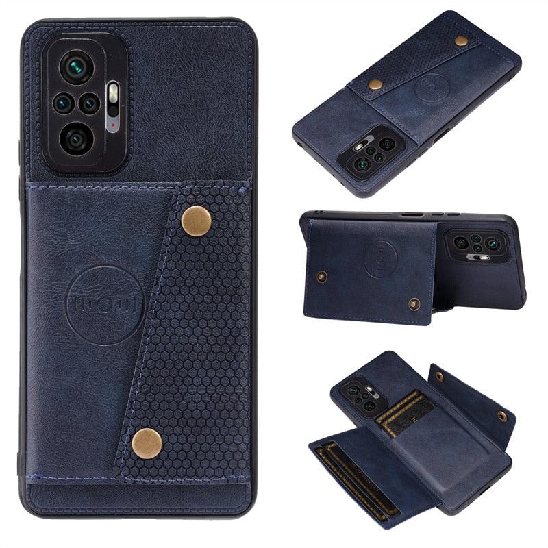 PU Leather Flip Case For Xiaomi Redmi Note 11 11S 10 9 8 9s 9T Mi 12 10T 11T POCO X3 GT X4 Pro F3 Wallet Card Slot Holder Cover Genuine Leather Magnetic Card Holder Folio Cover Stevvex