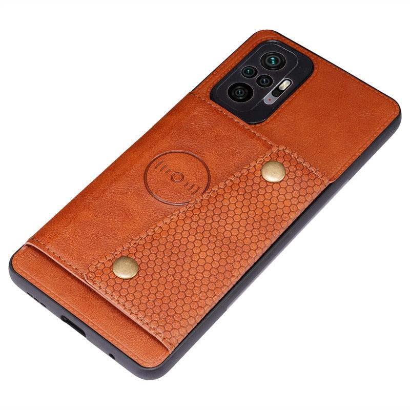 PU Leather Flip Case For Xiaomi Redmi Note 11 11S 10 9 8 9s 9T Mi 12 10T 11T POCO X3 GT X4 Pro F3 Wallet Card Slot Holder Cover Genuine Leather Magnetic Card Holder Folio Cover Stevvex