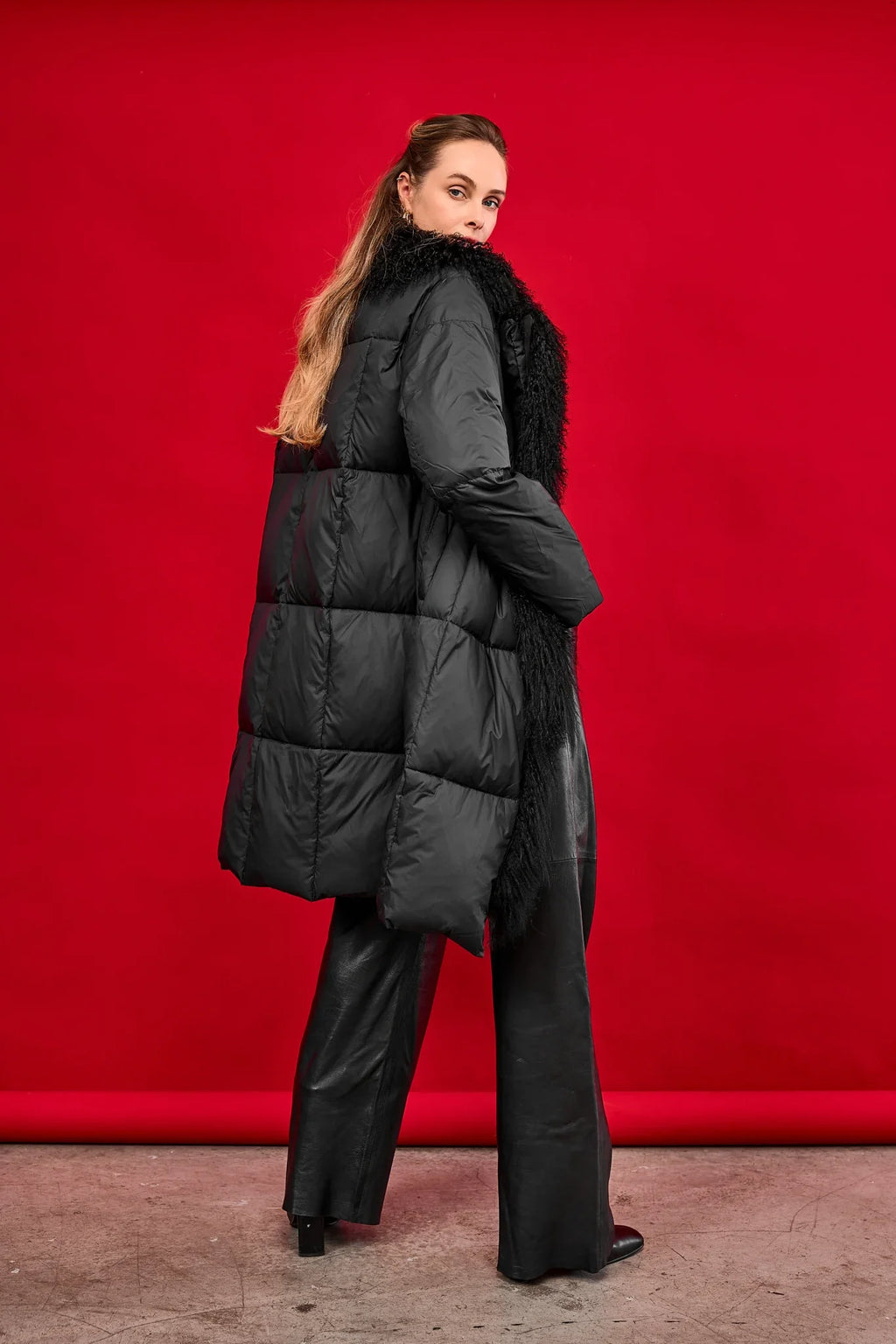 Genuine Lama Fur Premium Down Coat - SJB-DIAMOND ELITES