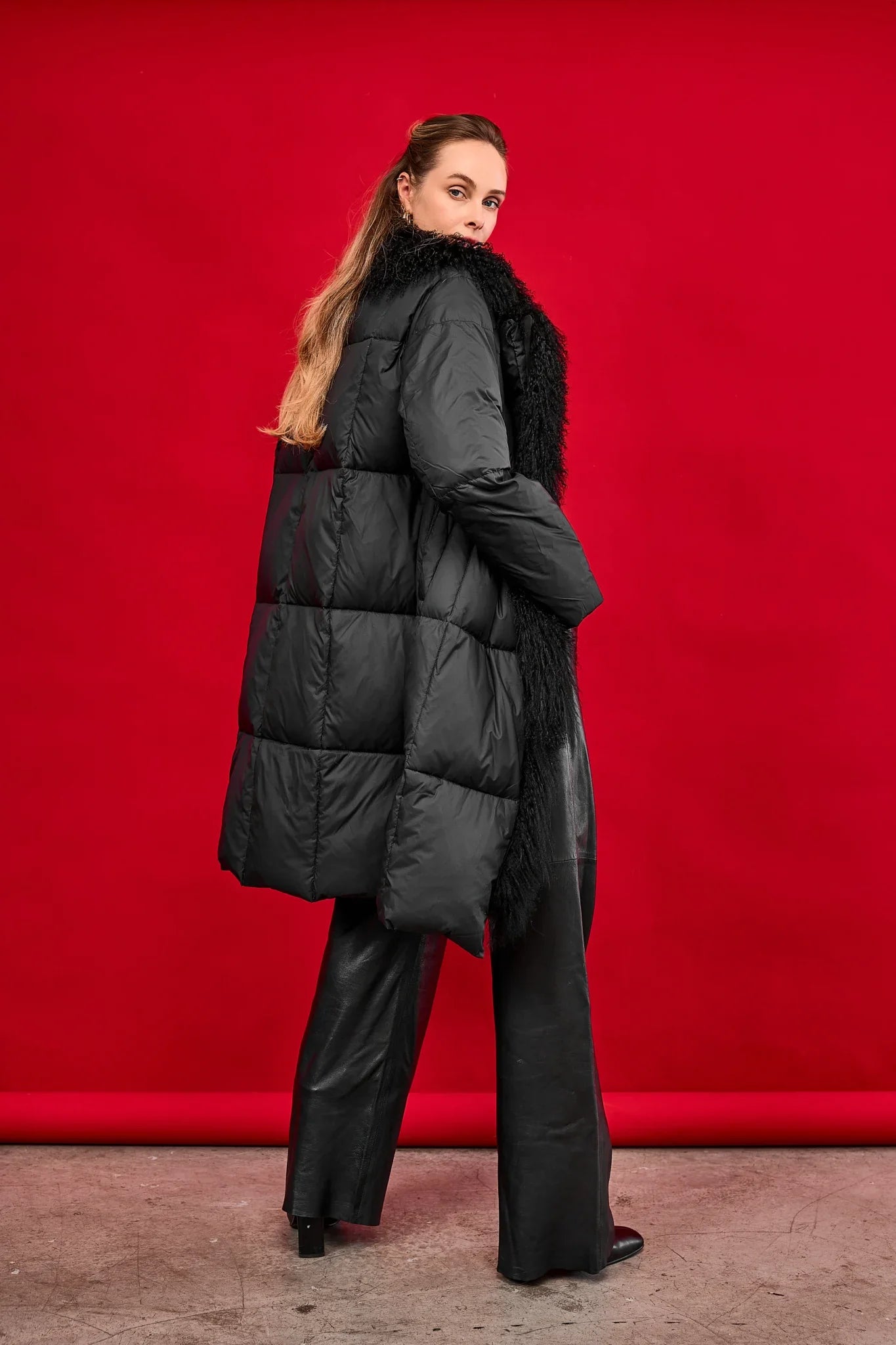 Genuine Lama Fur Premium Down Coat - SJB-DIAMOND ELITES