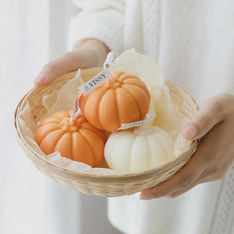 Pumpkin Candle Creative Handmade Aromatherapy Candle Pumpkin Candle Fall Candle Gift Set For Women Aromatherapy Candle Gift For Halloween Decorations Candle Photo Home Restaurant Hotel Decoration Stevvex