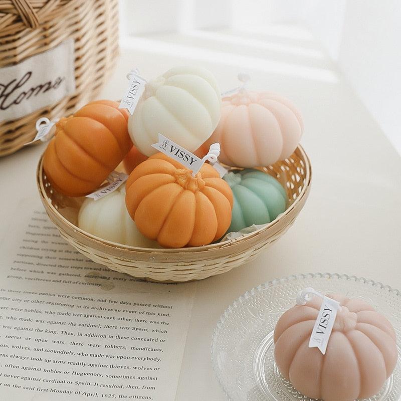 Pumpkin Candle Creative Handmade Aromatherapy Candle Pumpkin Candle Fall Candle Gift Set For Women Aromatherapy Candle Gift For Halloween Decorations Candle Photo Home Restaurant Hotel Decoration Stevvex