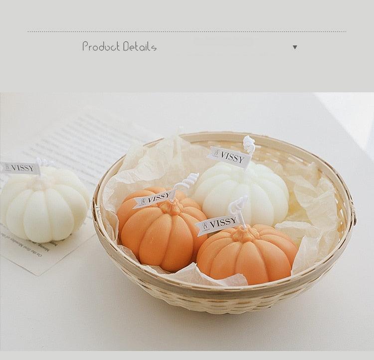 Pumpkin Candle Creative Handmade Aromatherapy Candle Pumpkin Candle Fall Candle Gift Set For Women Aromatherapy Candle Gift For Halloween Decorations Candle Photo Home Restaurant Hotel Decoration Stevvex