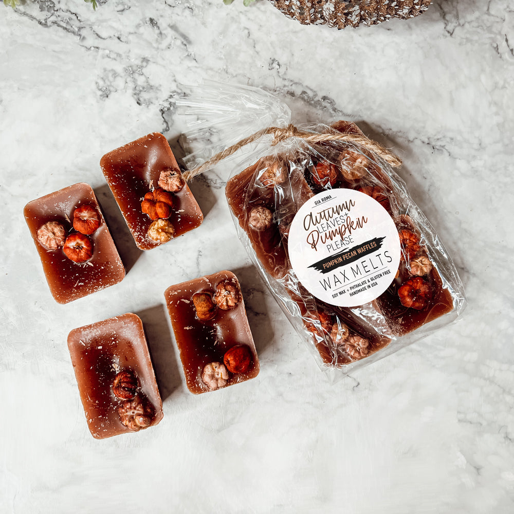 Pumpkin Pecan Waffles Scented XL Natural Wax Melts - Sweet Baked Autumn Home BandsCo Straps