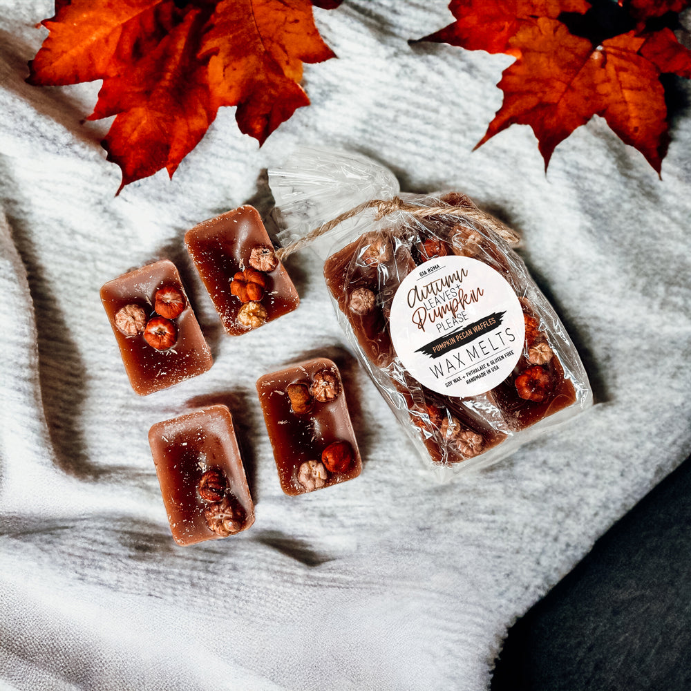 Pumpkin Pecan Waffles Scented XL Natural Wax Melts - Sweet Baked Autumn Home BandsCo Straps