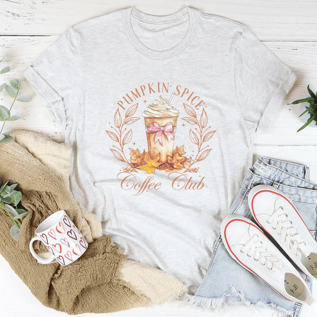 Pumpkin Spice Coffee Club Tee Peachy Sunday