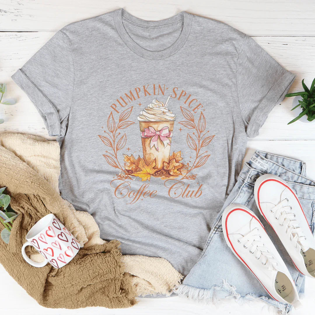 Pumpkin Spice Coffee Club Tee Peachy Sunday