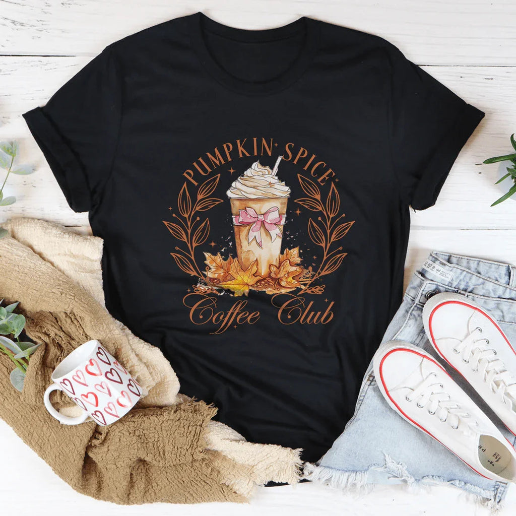 Pumpkin Spice Coffee Club Tee Peachy Sunday