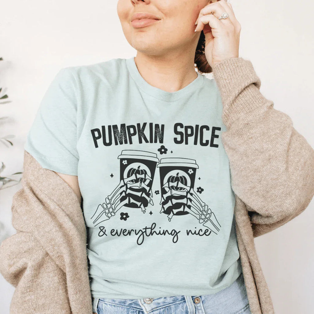 Pumpkin Spice & Everything Nice Tee Peachy Sunday