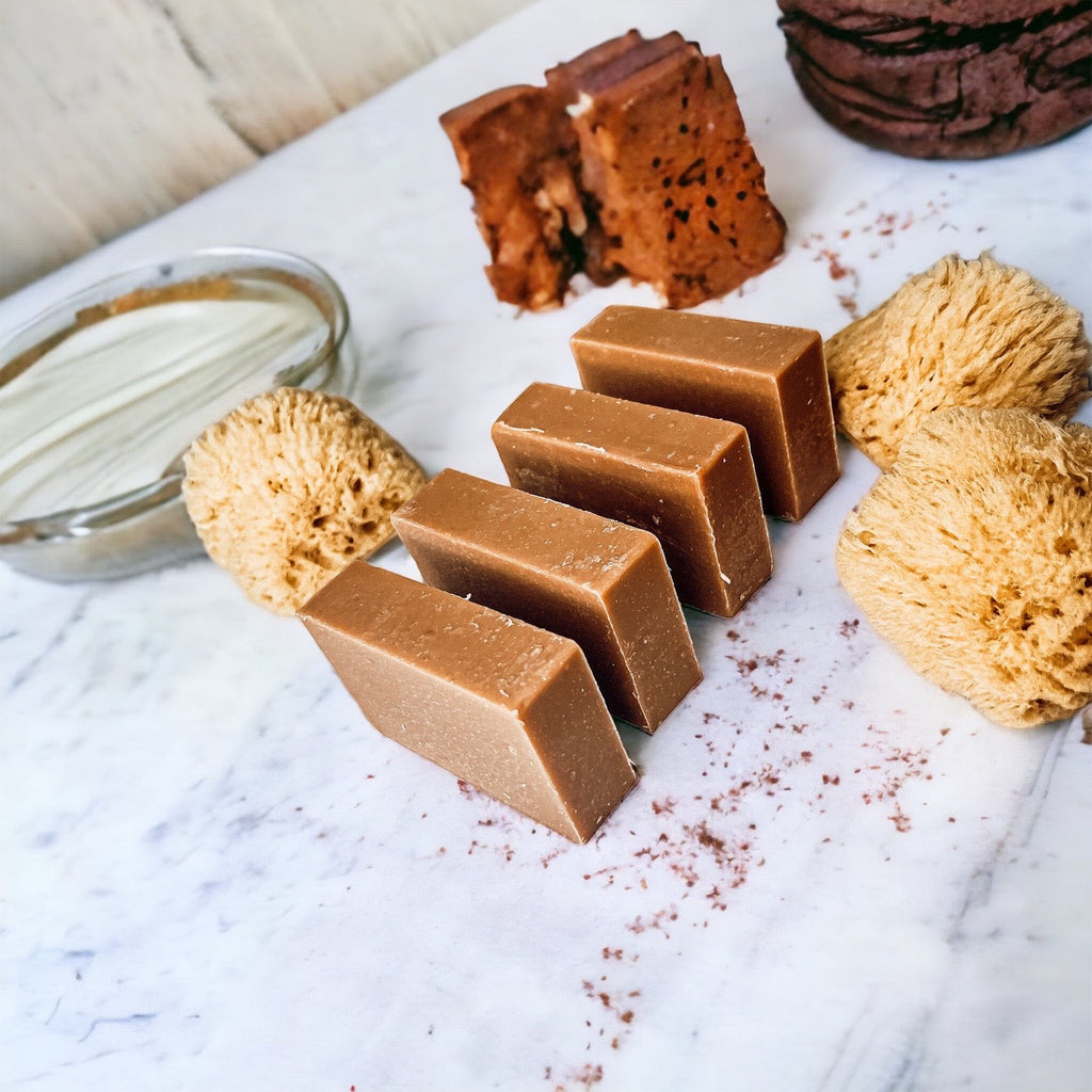 Pumpkin Spice Soap Bar Handmade Organic Shea Butter Cold Process 4.5oz BandsCo Straps