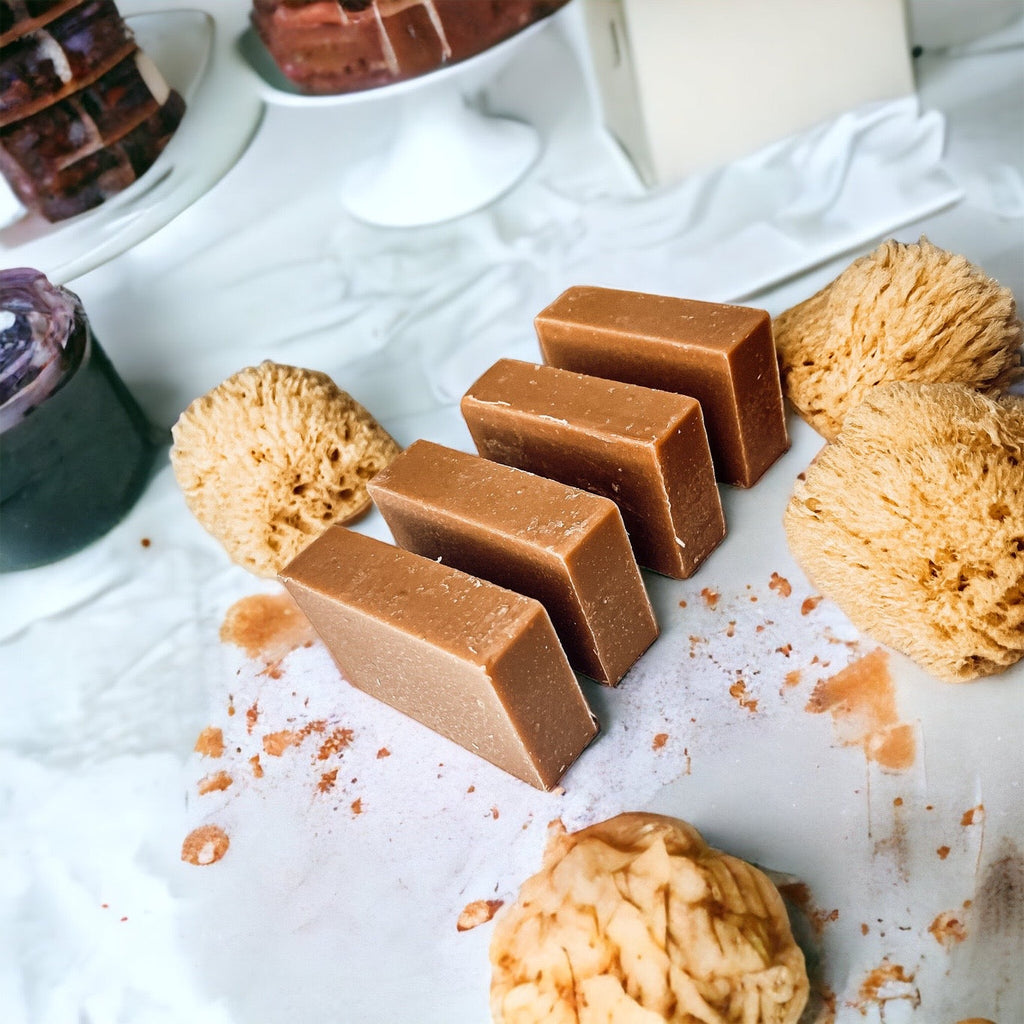 Pumpkin Spice Soap Bar Handmade Organic Shea Butter Cold Process 4.5oz BandsCo Straps