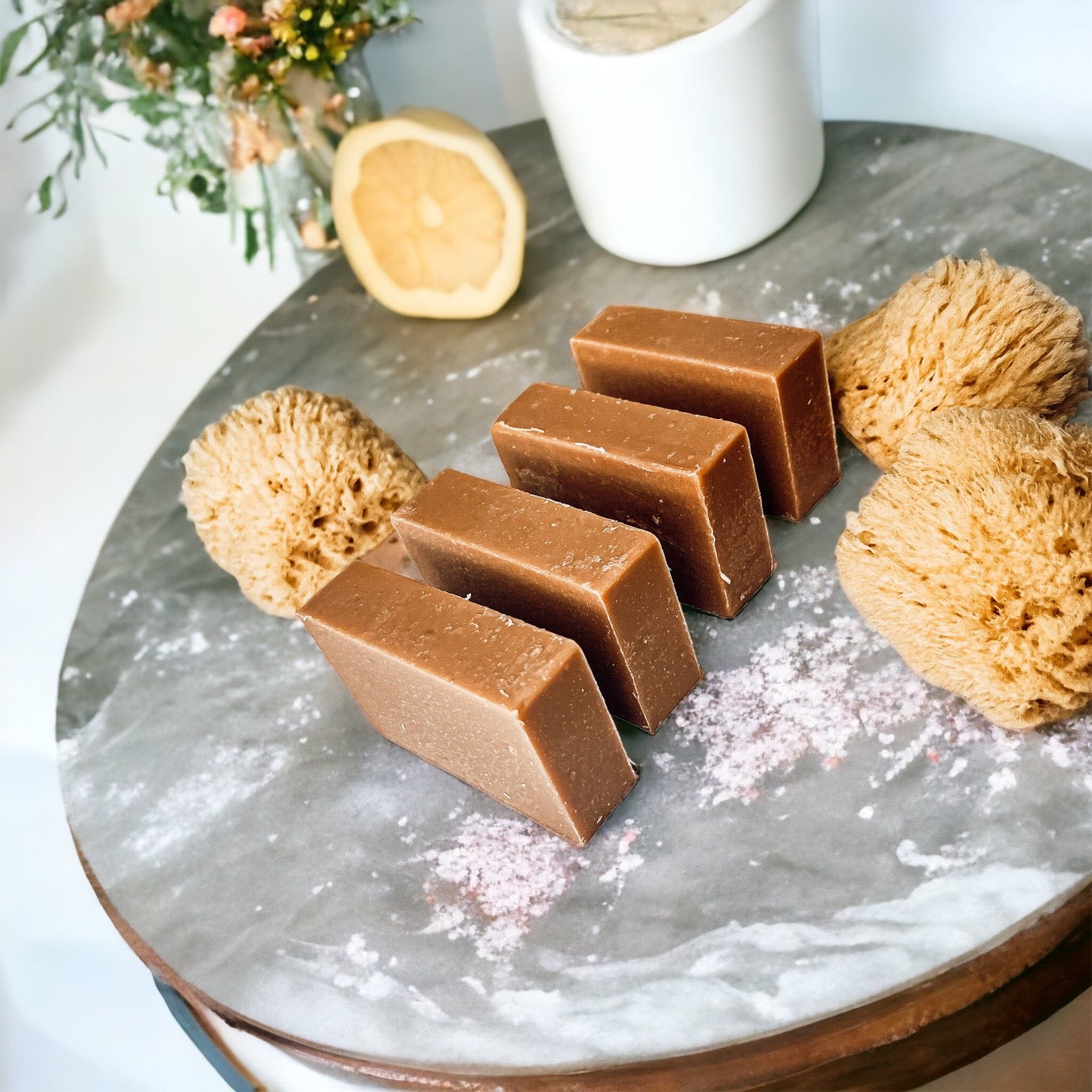 Pumpkin Spice Soap Bar Handmade Organic Shea Butter Cold Process 4.5oz BandsCo Straps