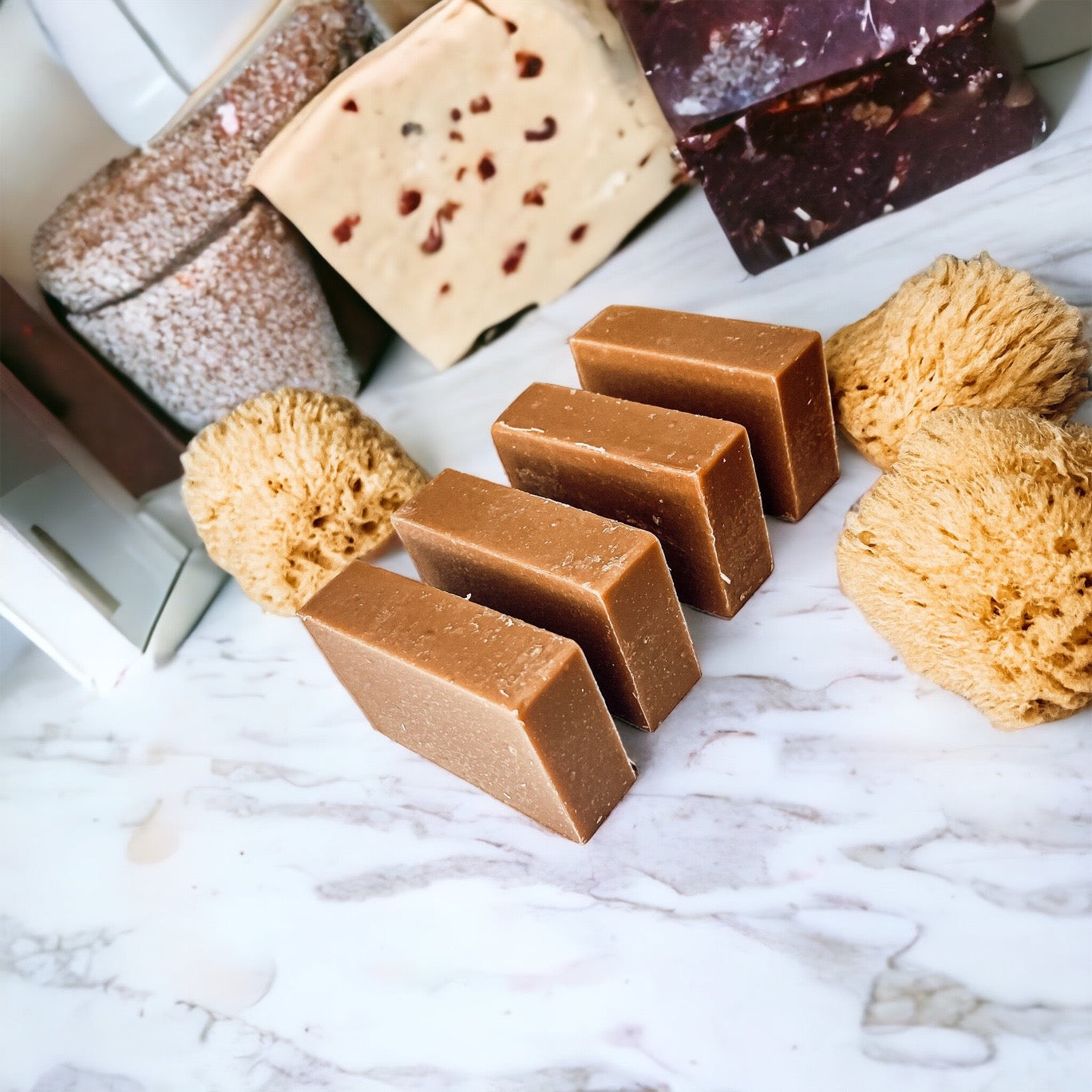Pumpkin Spice Soap Bar Handmade Organic Shea Butter Cold Process 4.5oz BandsCo Straps