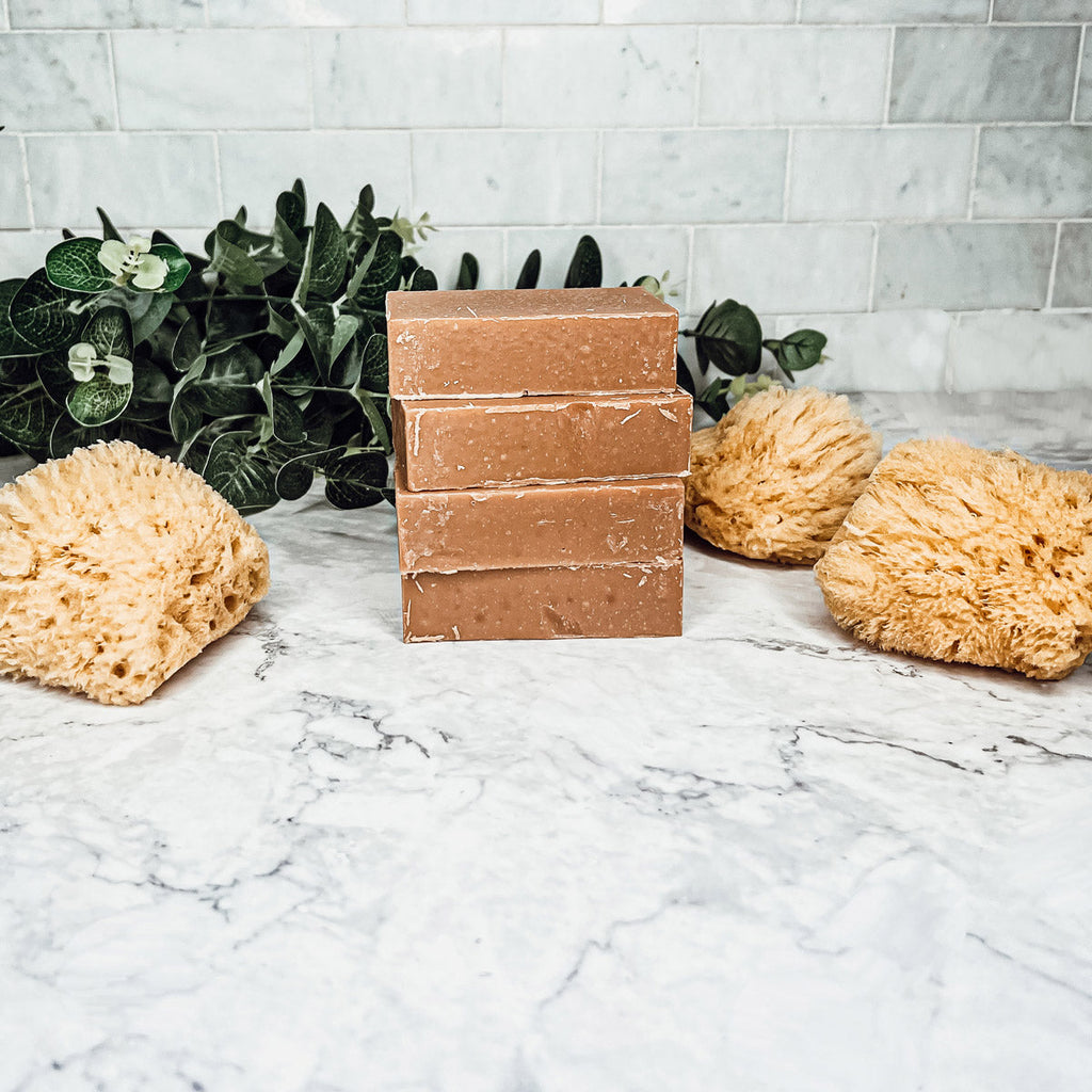 Pumpkin Spice Soap Bar Handmade Organic Shea Butter Cold Process 4.5oz BandsCo Straps