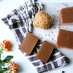 Pumpkin Spice Soap Bar Handmade Organic Shea Butter Cold Process 4.5oz BandsCo Straps