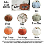 Plush Pumpkin Pillow Decorative Throw Handmade Fall Pumpkin Cuddle Cushion BandsCo Straps