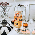 Pumpkin 20oz Glass Tumbler with Bamboo Lid, 2 Stainless Straws & Straw Cleaner BandsCo Straps